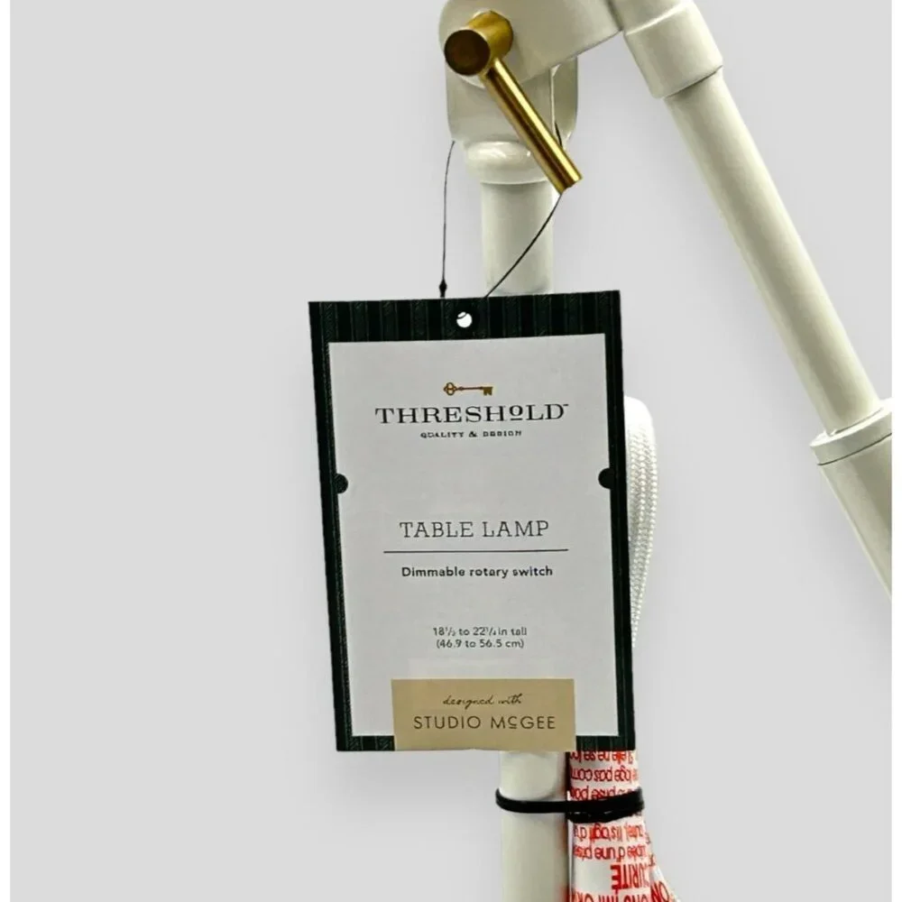 Cantilever Task Table Lamp‎ White Dimmable - Threshold Studio McGee 2023